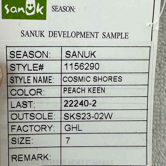 Sanuk Cosmic Shores Peach Sandals Size 7 Quick Drying Water-Friendly - Picture 10 of 10